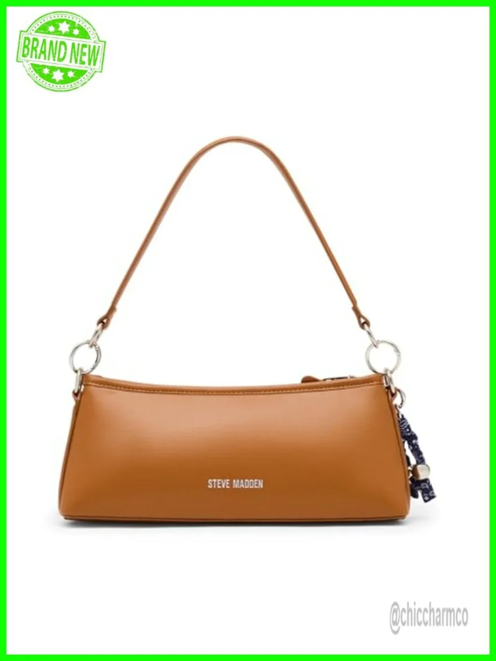 Faux Suede Fringe Satchel Shoulder Bag with Removable Charm